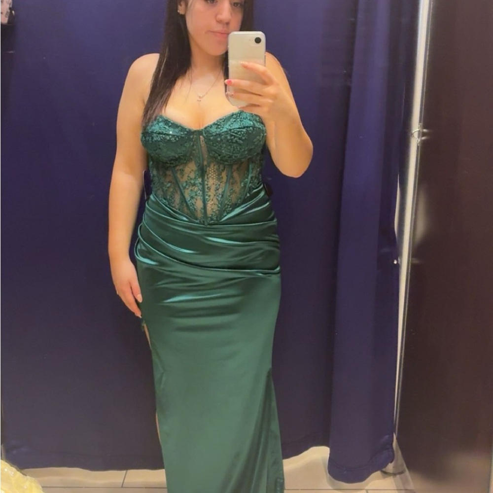 Windsor Teal Lace Maxi Dress
